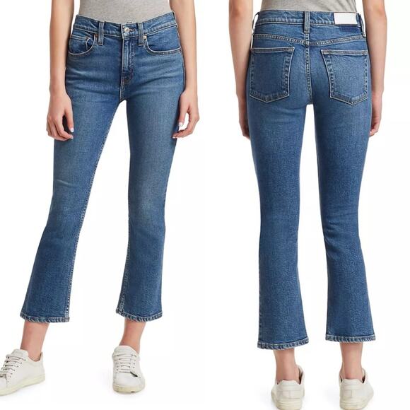 Re/Done Mid Rise Kick Flare Stretch Size 30 - Picture 1 of 12
